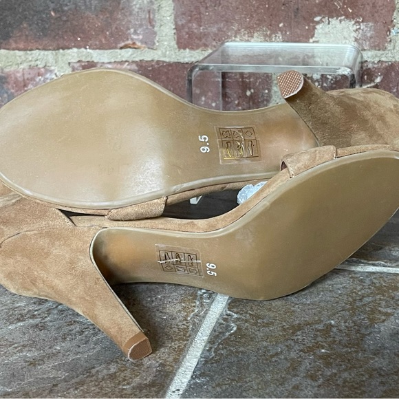 Jeffrey Campbell Great Moments Hough Tan Suede Ankle Strap Heels Pumps Size 9.5 - Picture 15 of 16